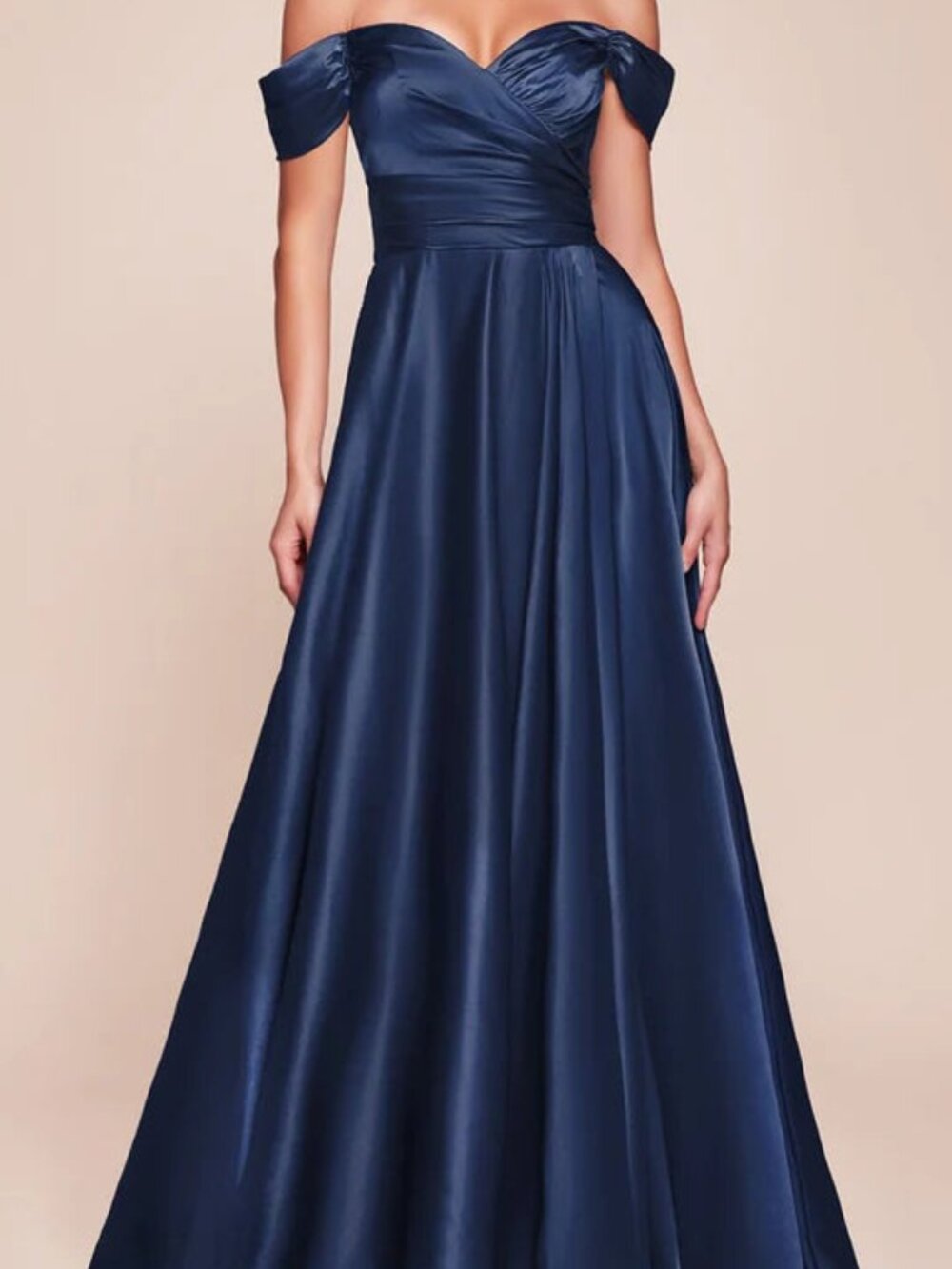 NWT Ladivine 7493 Sweetheart Evening Dress Navy size 14